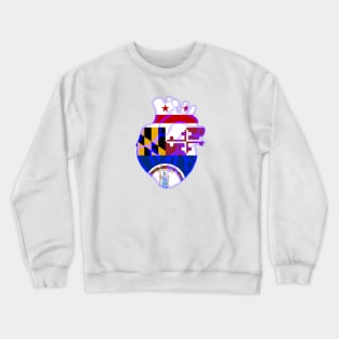 DMV Flag Heart Crewneck Sweatshirt